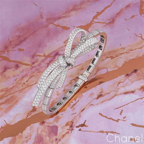 chanel white gold bracelet|Chanel new cuff bracelet with diamond.